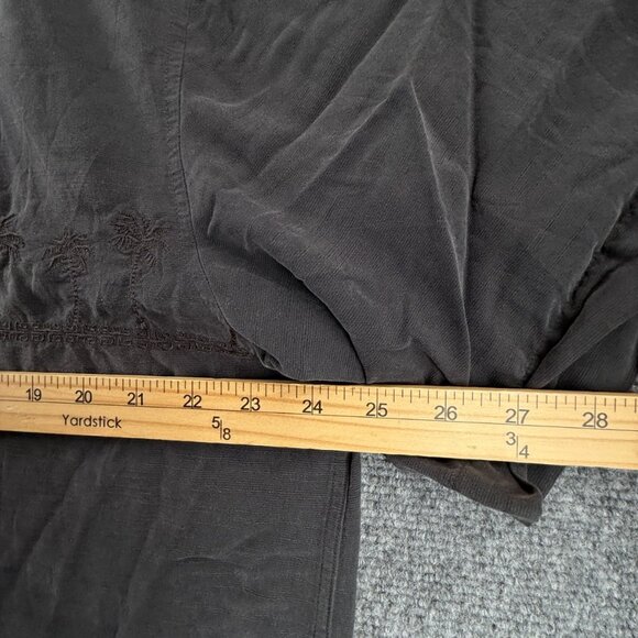 Quiksilver Polynosic Floral Stripe Short Sleeve Comfort Large Gray Shirt Soft - Picture 6 of 12